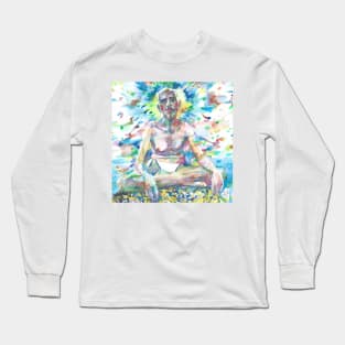 RAMANA MAHARSHI - watercolor portrait .5 Long Sleeve T-Shirt